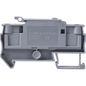 Клемна колодка набірна на DIN-рейку e.tc.din.spring.4.HESI, під запобіжник 5x20