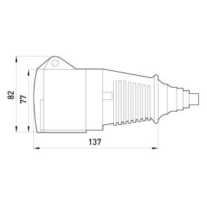 Силова розетка переносна 3Р+N, 400В, 32А, IP44