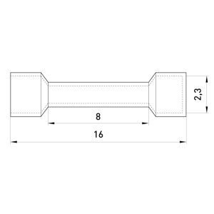 Гільза з'єднувальна ізольована e.splice.stand.rvt.2.green 1,5-2,5 кв.мм, зелена, 100шт