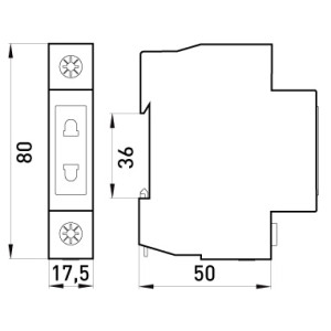 Розетка на DIN-рейку e.socket.stand.din, 230 В