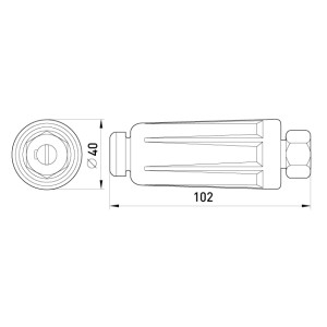 Гніздо силове однополюсне переносне, 50-95 кв.мм, max I=315A