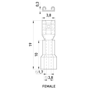 Ізольований наконечник e.terminal.stand.fdd1.25.110.8 (dd.f.0,5.1,5), 100шт