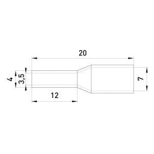 Ізольований наконечник втулковий e.terminal.stand.e6012.red 6,0 кв.мм, червоний, 100шт