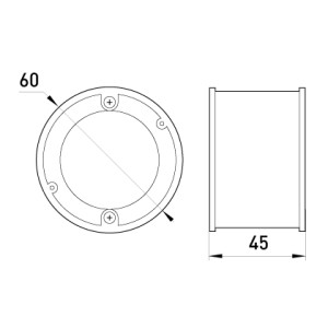 Коробка установочна e.db.stand.100.d60 цегла/бетон, одиночна