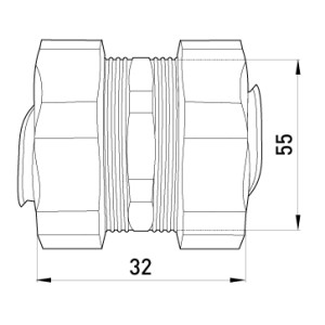 З'єднувач e.met.connect.stand.sldx.38 для металорукава 38мм(1.1/2")