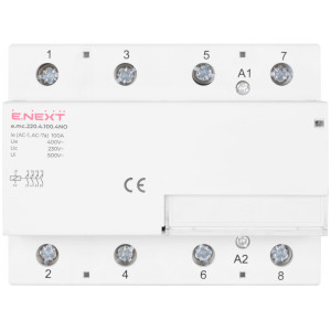 Модульний контактор e.mc.220.4.100.4NO, 4р, 100А, 4NO, 220В