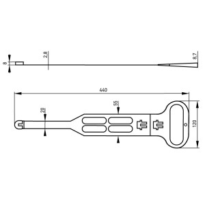 Пластиковий тримач e.f.es.rxj.02, для кабелю