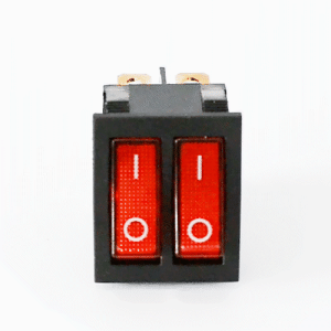 Перемикач клавішний e.switch.key.02, 6 pin, подвійний, з індикацією