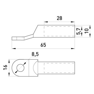 Мідно-алюмінієвий кабельний наконечник e.end.stand.ca.dtl.1.10