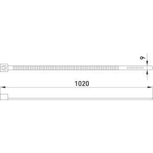 Кабельна стяжка e.ct.stand.1020.9.black (100шт), чорна
