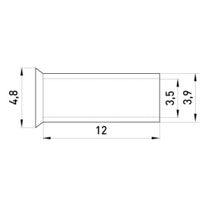 Неізольований наконечник e.terminal.stand.en.6.12 6,0 кв.мм, L=12 мм, 100шт
