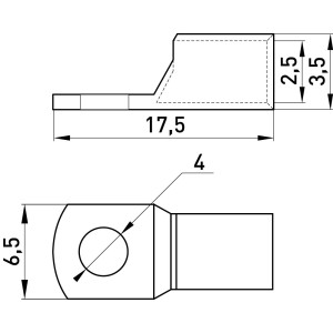 Мідний кабельний наконечник е.end.stand.sc.1.5