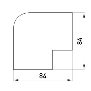 Зовнішній кут e.trunking.blend.out.stand.100.60 для короба 100х60мм
