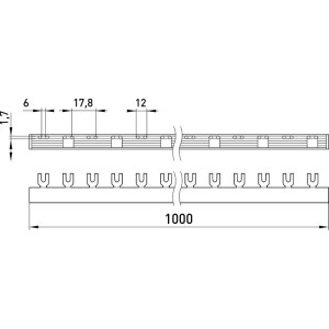 Шина з'єднувальна e.bc.u.stand.2.100 вилочного U-типу 2р, 100А