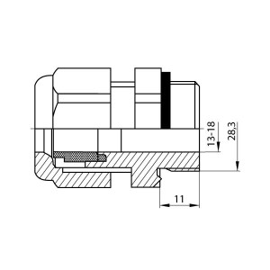 Кабельний ввід латунний e.met.pg.stand.21