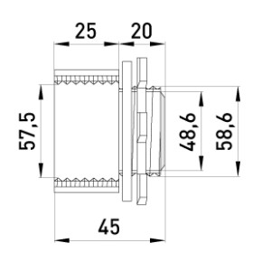 Ввід металевий e.industrial.pipe.thread.dir.2", різьбовий