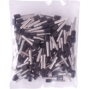 Ізольований наконечник втулковий e.terminal.stand.e4018.black 4,0 кв.мм, чорний, 100шт