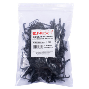 Дюбель - ялинка подвійна 12х5 mm для плоского проводу, e.metiz.dowel.flat.fir.12T 100 шт.