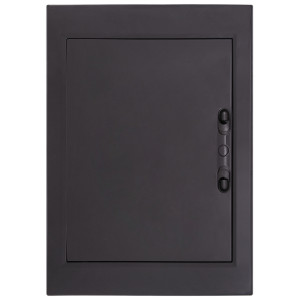 Корпус пластиковий на 24 модулів e.plbox.pro.n.24b.black навісний, чорний з непрозорими дверцятами IP40