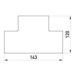 Т-з'єднувач e.trunking.t.channel.stand.100.40 для короба 100х40мм