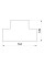 Т-з'єднувач e.trunking.t.channel.stand.100.40 для короба 100х40мм