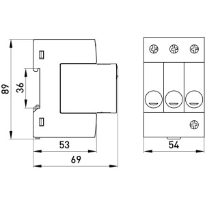 Пристрій для захисту від імпульсних перенапруг e.stand.spd.3B.385, клас В