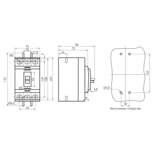 Силовий автоматичний вимикач e.industrial.ukm.100SL.50, 3р, 50А