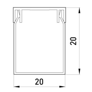 Короб пластиковий перфорований e.trunking.perf.stand.20.20, 20х20мм, 2м