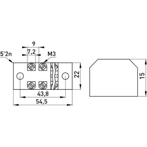 Клемна колодка захищена e.tc.protect.15.4, 15А, 4 полюса