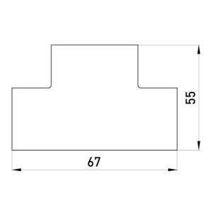 Т-з'єднувач e.trunking.t.channel.stand.40.25 для короба 40х25мм