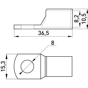 Мідний кабельний наконечник е.end.stand.sc.35