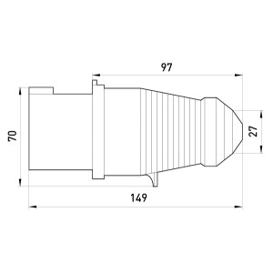 Силова вилка переносна e.plug.pro.5.32, 5п., 380В, 32А (025)
