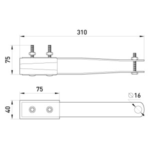 Анкерний ізольований затискач e.i.clamp.pro.16.50.b, 16-50 кв.мм