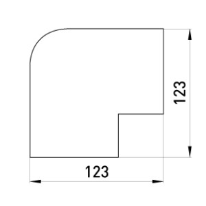Плоский кут e.trunking.blend.angle.stand.100.40 для короба 100х40мм