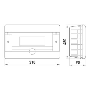 Корпус пластиковий 36-модульний e.plbox.stand.w.36, що вбудовується