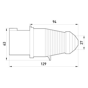 Силова вилка переносна e.plug.pro.5.16, 5п., 380В, 16А (015)