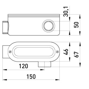 З'єднувач ревізійний Г-подібний e.industrial.pipe.db.revise.elbow.1" для труб 1"