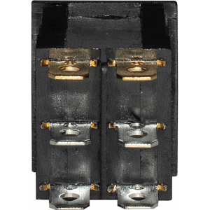 Перемикач клавішний e.switch.key.02, 6 pin, подвійний, з індикацією