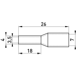 Ізольований наконечник втулковий e.terminal.stand.e6018.red 6,0 кв.мм, червоний, 100шт