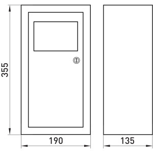 Корпус e.mbox.stand.n.f1.08.z металевий, під 1-ф. лічильник, 8 мод., навісний, з замком