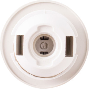 Патрон пластиковий Е14 з гайкою, білий