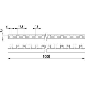 Шина з'єднувальна e.bc.u.stand.1.100 вилочного U-типу 1р, 100А