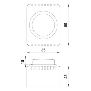 Вимикач з регулятором e.touch.1311.w.blister для зовнішнього монтажу, білий, 500 Вт, в блістерній упаковці