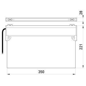 Світильник аварійний підвісний e.emerg.297.led.M.6h.IP20, постійний, 6 годин