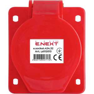 Силова розетка, що вбудовується e.socket.pro.4.32.wall, 4п., 380В, 32А (424)