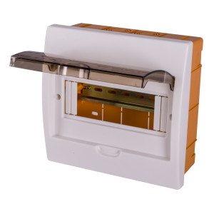 Корпус пластиковий 8-модульний e.plbox.stand.w.08k, вбудований