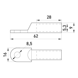 Оцинкований кабельний наконечник e.end.stand.z.10