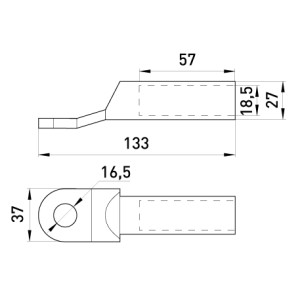 Мідно-алюмінієвий кабельний наконечник e.end.stand.ca.dtl.1.185