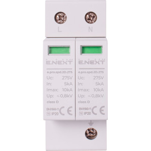Пристрій для захисту від імпульсних перенапруг e.pro.spd.2D.275, 2P, клас D