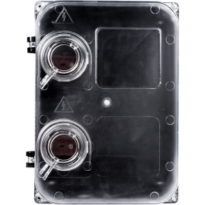 Корпус пластиковий e.mbox.stand.plastic.n.f3.прозорий, під трифазний лічильник, навісний, з комплектом метизів